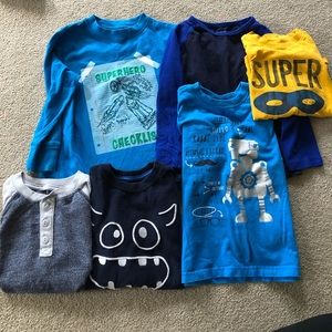Six long sleeve Ts /size 4T